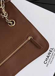 Chanel Maxi Flapbag Suede Calfskin & Gold-Tone Metal Camel AS6627 - 32x19.5x10cm - 4