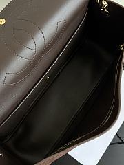 Chanel Maxi Flapbag Suede Calfskin & Gold-Tone Metal Dark Brown AS6627 - 32x19.5x10cm - 3