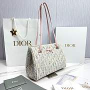 Small Dior Promenade Shopping Bag Multicolor Dior Oblique Pastel Jacquard - 27x20x12.5cm - 6