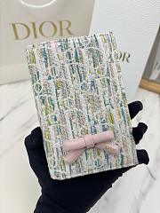 Dior Promenade Passport Cover Multicolor Dior Oblique Pastel Jacquard - 9.5x14x2cm - 3