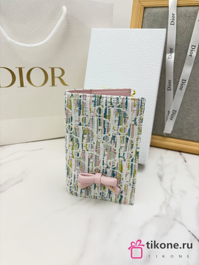Dior Promenade Passport Cover Multicolor Dior Oblique Pastel Jacquard - 9.5x14x2cm - 1