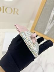 Dior Promenade Freesia Card Holder Multicolor Dior Oblique Pastel Jacquard - 10.5x8x0.5cm - 6