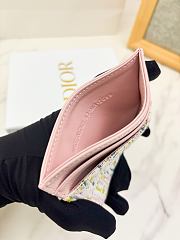 Dior Promenade Freesia Card Holder Multicolor Dior Oblique Pastel Jacquard - 10.5x8x0.5cm - 5