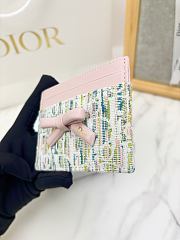 Dior Promenade Freesia Card Holder Multicolor Dior Oblique Pastel Jacquard - 10.5x8x0.5cm - 4