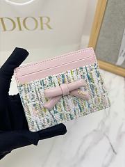 Dior Promenade Freesia Card Holder Multicolor Dior Oblique Pastel Jacquard - 10.5x8x0.5cm - 2