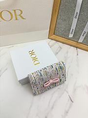 Dior Promenade Glycine Wallet Multicolor Dior Oblique Pastel Jacquard - 11x7.5x3cm  - 6