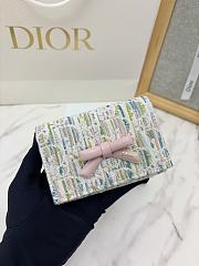 Dior Promenade Glycine Wallet Multicolor Dior Oblique Pastel Jacquard - 11x7.5x3cm  - 5