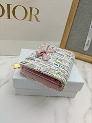 Dior Promenade Dahlia Wallet Multicolor Dior Oblique Pastel Jacquard - 12x9x2cm - 6