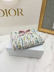 Dior Promenade Dahlia Wallet Multicolor Dior Oblique Pastel Jacquard - 12x9x2cm - 3