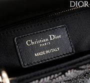 Mini Lady Dior Bag with Chain Black Cannage Satin and Strass - 18x15x7cm - 3