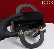 Mini Lady Dior Bag with Chain Black Cannage Satin and Strass - 18x15x7cm - 2