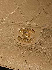 Chanel Small Flap Bag Grained Shiny Calfskin & Gold-Tone Metal Light Brown AS6625 - 23x16x6cm - 4