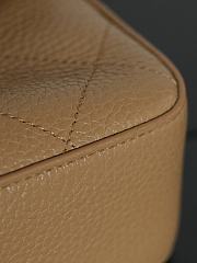 Chanel Small Flap Bag Grained Shiny Calfskin & Gold-Tone Metal Light Brown AS6625 - 23x16x6cm - 6