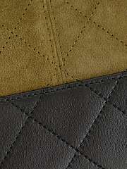 Chanel Mini Tote Suede Calfskin, Shiny Lambskin & Gold-Tone Metal Khaki & Black - 20x15.5x8.5cm - 2