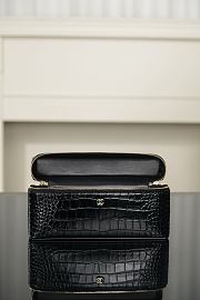 Chanel Vanity With Chain Crocodile Embossed Calfskin & Gold-Tone Metal Black AP5438 - 25x12x5cm - 4