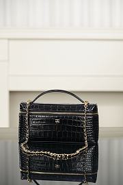 Chanel Vanity With Chain Crocodile Embossed Calfskin & Gold-Tone Metal Black AP5438 - 25x12x5cm - 3