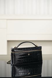 Chanel Vanity With Chain Crocodile Embossed Calfskin & Gold-Tone Metal Black AP5438 - 25x12x5cm - 2