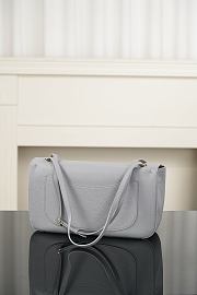 Chanel Maxi Flapbag Grained Calfskin & Gold Metal Gray AS6231 - 32x19.5x10cm - 4