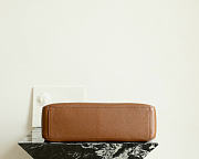 Maxi Flap Bag Grained Calfskin & Silver Metal Camel AS6233 - 38.5x26x11cm - 2