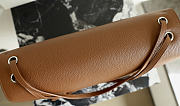 Maxi Flap Bag Grained Calfskin & Silver Metal Camel AS6233 - 38.5x26x11cm - 5