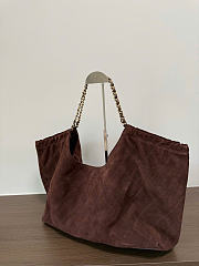 Chanel Shopping Bag Suede Calfskin & Gold-Tone Metal Dark Brown AS6475 - 44.5x24.5x18cm - 6