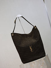 YSL Niki Cassandre Suede Bucket Bag in Light Musk - 40x33x16cm - 5