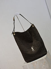 YSL Niki Cassandre Suede Bucket Bag in Light Musk - 40x33x16cm - 3