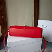 Celine Le 16 Side-To-Side In Satinated Calfskin Red - 28x13x9cm - 4