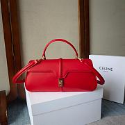 Celine Le 16 Side-To-Side In Satinated Calfskin Red - 28x13x9cm - 3