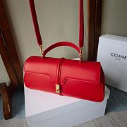 Celine Le 16 Side-To-Side In Satinated Calfskin Red - 28x13x9cm - 2