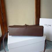 Celine Le 16 Side-To-Side In Satinated Calfskin Chestnut - 28x13x9cm - 5