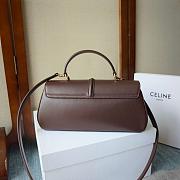 Celine Le 16 Side-To-Side In Satinated Calfskin Chestnut - 28x13x9cm - 6