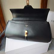 Celine Le 16 Side-To-Side In Satinated Calfskin Black - 28x13x9cm - 6