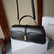Celine Le 16 Side-To-Side In Satinated Calfskin Black - 28x13x9cm - 3