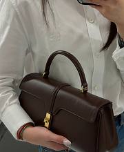 Celine Le 16 Side-To-Side In Satinated Calfskin Chestnut - 28x13x9cm - 1