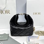 Mini Dior Toujours Hobo Bag Black Cannage Lambskin - 18x10x7cm - 1