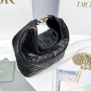 Mini Dior Toujours Hobo Bag Black Cannage Lambskin - 18x10x7cm - 6