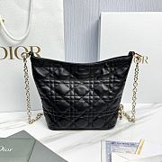 Mini Dior Toujours Hobo Bag Black Cannage Lambskin - 18x10x7cm - 5