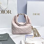 Mini Dior Toujours Hobo Bag Ballet Pink Cannage Lambskin - 18x10x7cm - 2