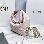 Mini Dior Toujours Hobo Bag Ballet Pink Cannage Lambskin - 18x10x7cm - 3