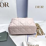 Mini Dior Toujours Hobo Bag Ballet Pink Cannage Lambskin - 18x10x7cm - 5