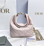 Mini Dior Toujours Hobo Bag Ballet Pink Cannage Lambskin - 18x10x7cm - 1