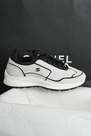 Chanel Trainers Calfskin & Mixed Fibers Ivory & Black G47415 - 1