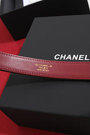 Chanel Leather Belt Crocodile Embossed Calfskin & Metal Khaki & Gold AAC406 - 6