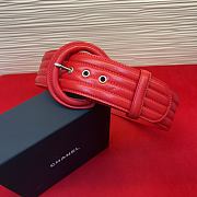 Chanel Leather Belt Red 6cm - 1