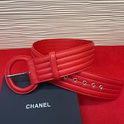 Chanel Leather Belt Red 6cm - 4