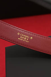 Chanel Leather Belt Calfskin & Metal Black & Gold AAC406 - 6