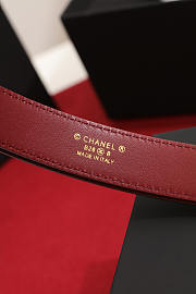 Chanel Leather Belt Calfskin & Metal Black & Gold AAC406 - 3