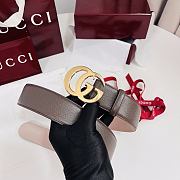 Gucci GG Marmont Wide Belt Dark Taupe Leather 4cm 863296 - 6