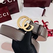 Gucci GG Marmont Wide Belt Dark Taupe Leather 4cm 863296 - 5